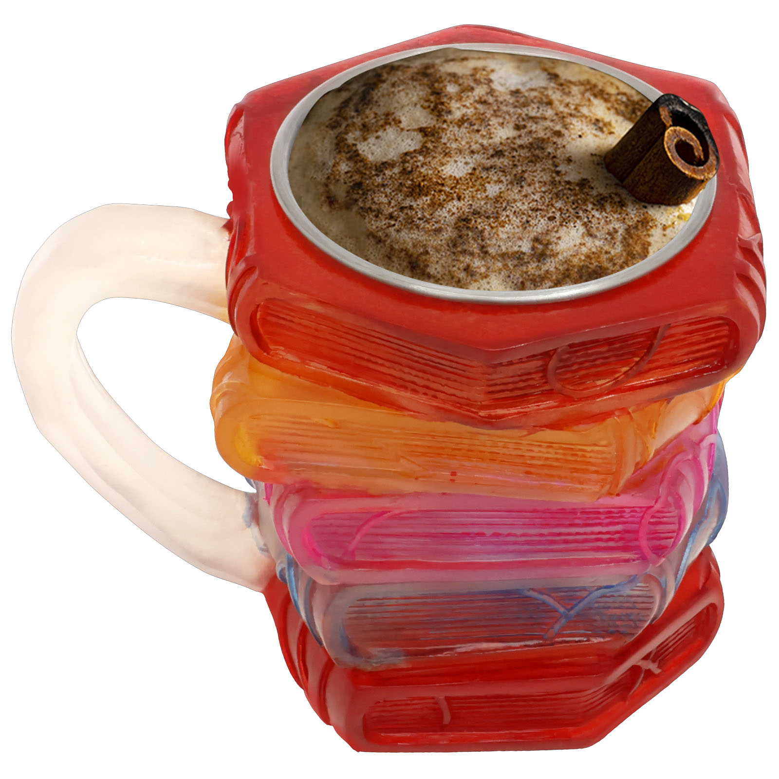 Painted Book Mug 3D Colored Gl - Coffee Equipment Eu 评论和价格