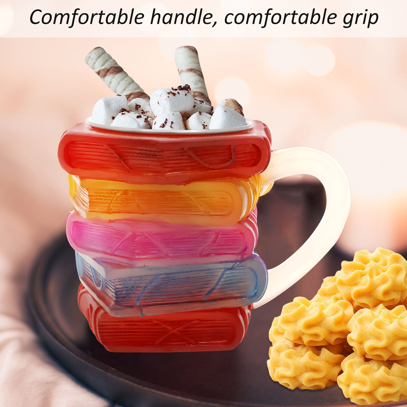 Painted Book Mug 3D Colored Gl - Coffee Equipment Eu 评论和价格