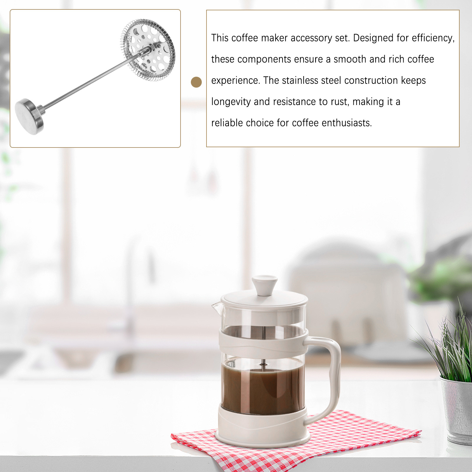 1Set Stainless Steel Coffee Fi - Blind Filter Disc 评论和价格