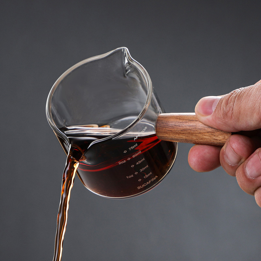 50-250ml Wood Handle Glass Esp - Coffee Shop Equipment 评论和价格