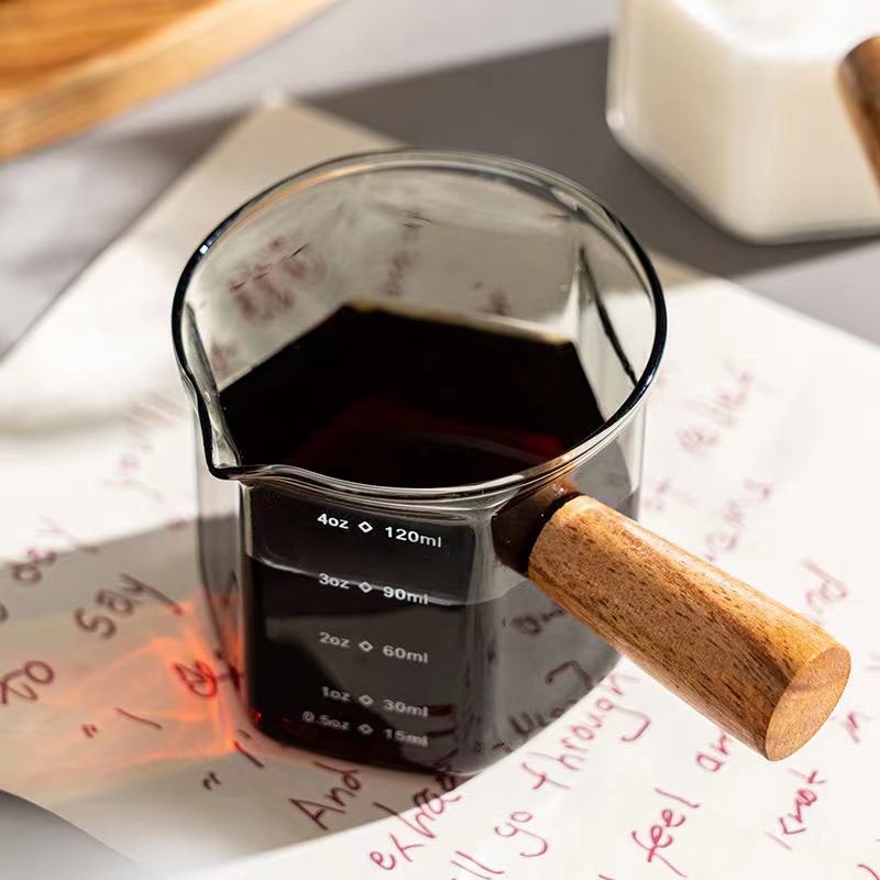 50-250ml Wood Handle Glass Esp - Coffee Shop Equipment 评论和价格