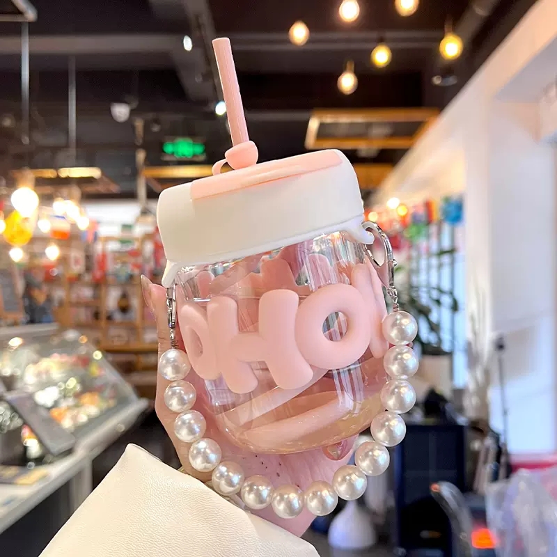 400ML Cute Girl Transparent Gl - Coffee Equipment Eu 评论和价格
