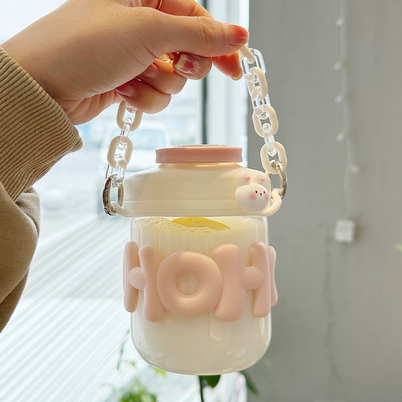 400ML Cute Girl Transparent Gl - Coffee Equipment Eu 评论和价格